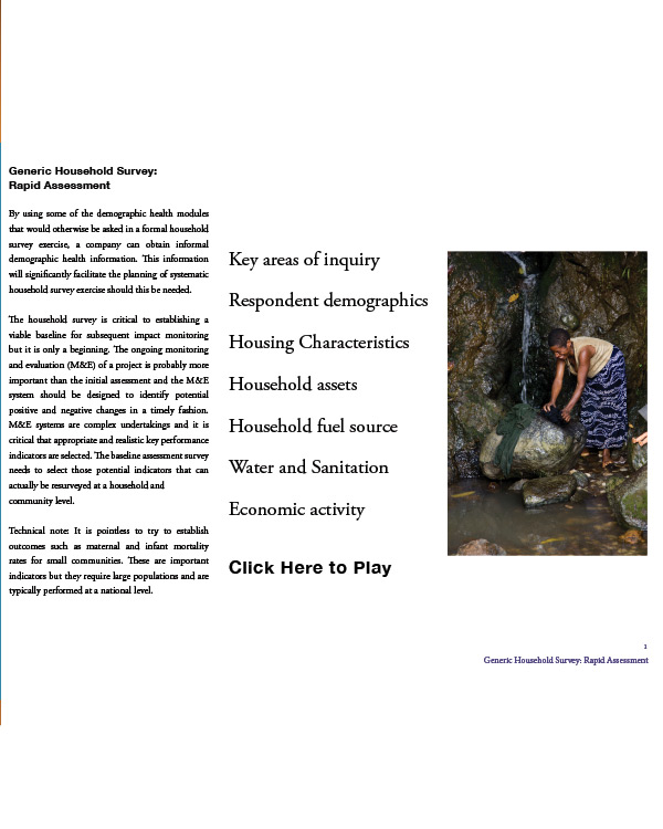 Generic Household Survey-Rapid Assessment