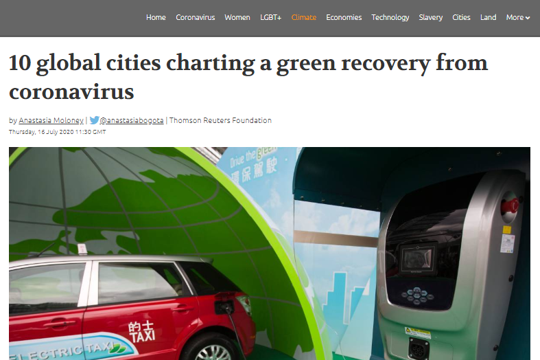 10 global cities charting a green recovery from coronavirus