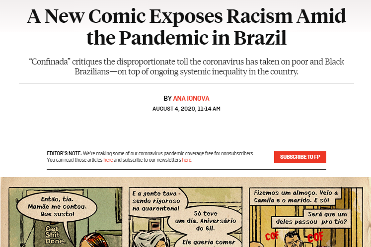 A New Comic Exposes Racism Amid the Pandemic in Brazil