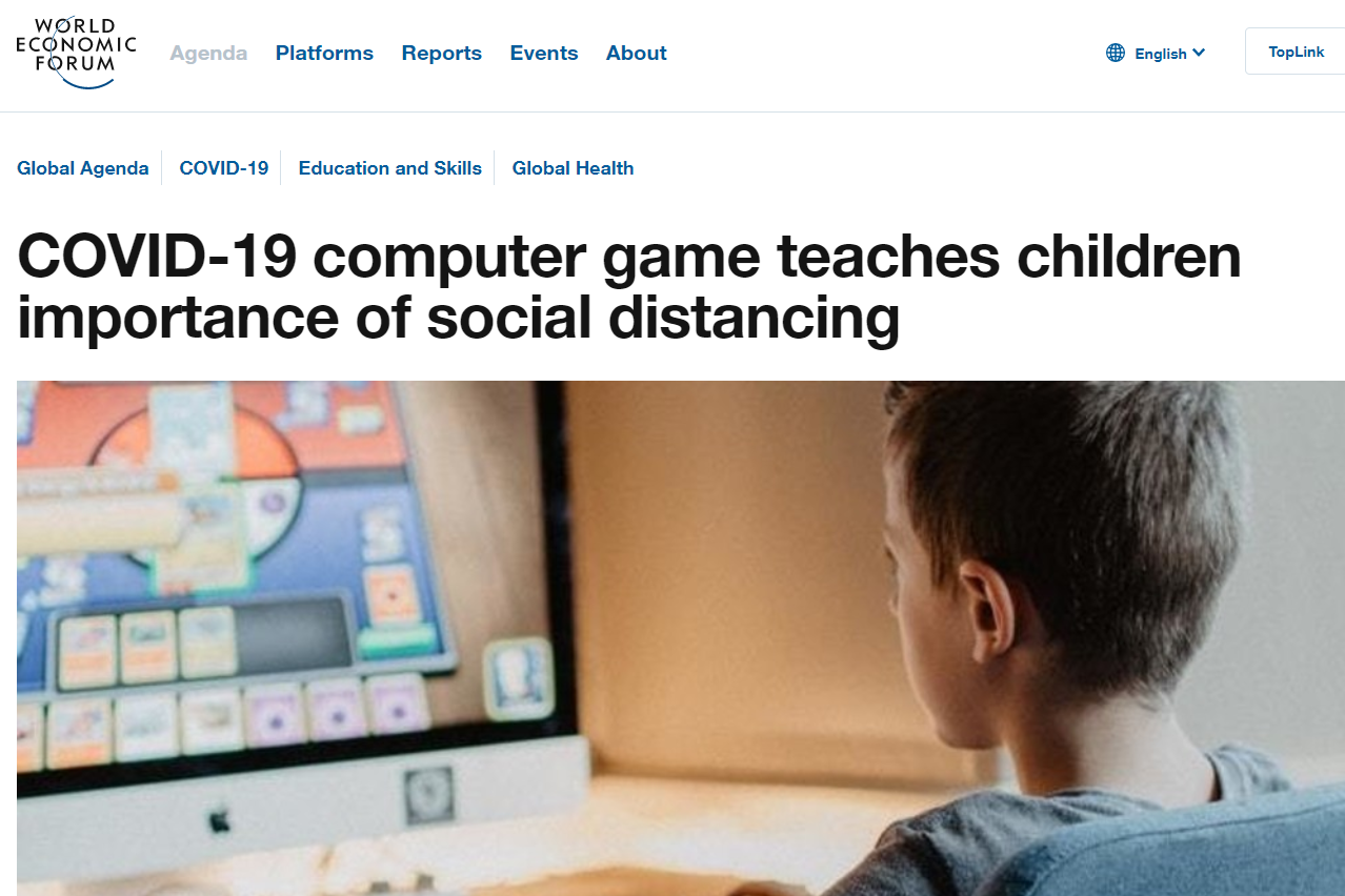 COVID-19 computer game teaches children importance of social distancing
