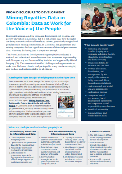 [English Version] Highlights: Mining Royalties Data in Colombia: Data at Work for the Voice of the People