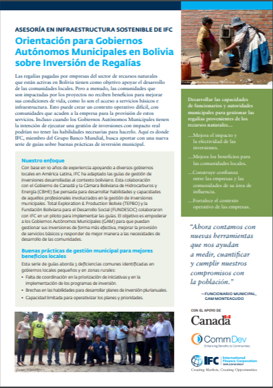 [Spanish Version] Aspectos Clave: Orientación para Gobiernos Autónomos Municipales en Bolivia sobre Inversión de Regalías